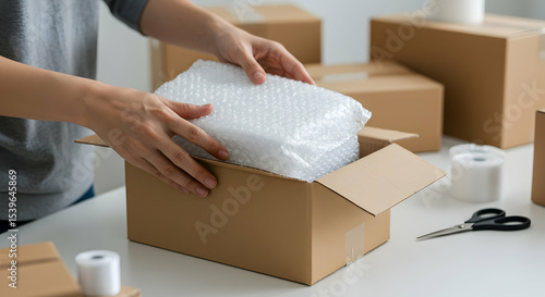 Packaging fragile items safely bubble wrap box secure shipping ecommerce