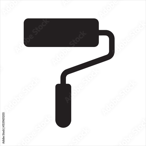 High resolution paint roller vector graphic for design projects