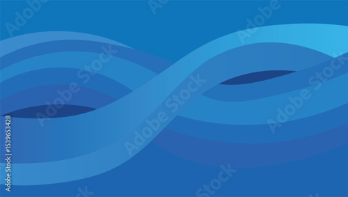 Elegant blue wavy layers with gradient effect suggesting flowing movement and serenity