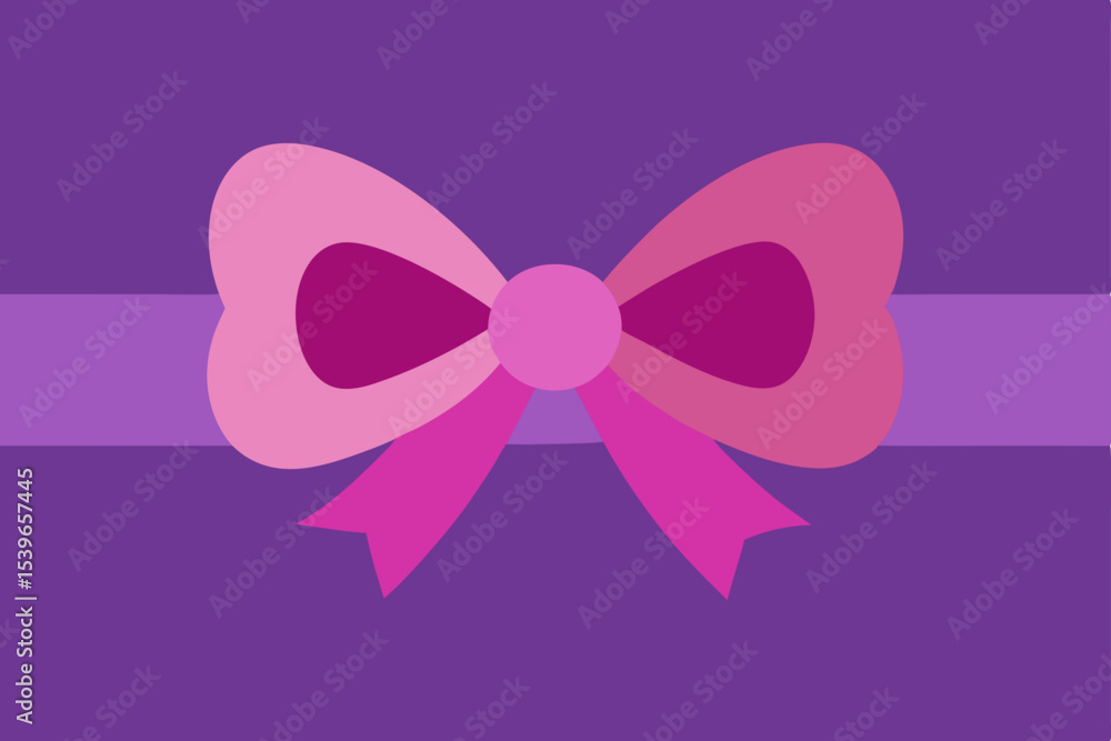 Elegant Purple and Pink Bow A Charming Design Element Elegant Purple and Pink Bow A Charming Design Element