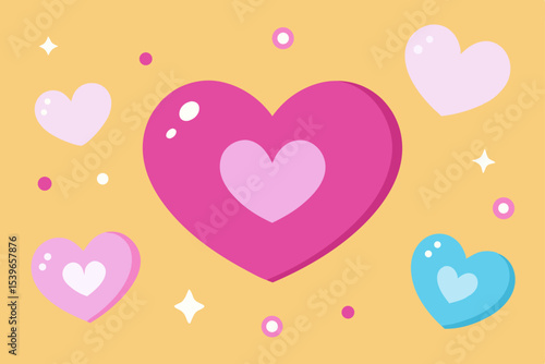 Lovely Hearts A Collection of Cute and Colorful Heart Illustrations