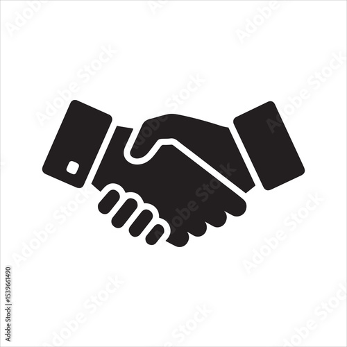 Professional business handshake illustration