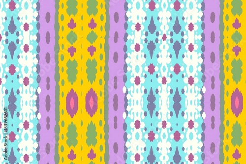 Seamless Colorful Ikat Pattern – Boho Tribal Fabric for Fashion & Decor