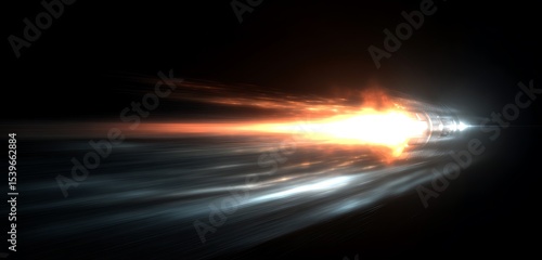 Blazing Power: Close-Up of a Fighter Jet Engine in Full Afterburner