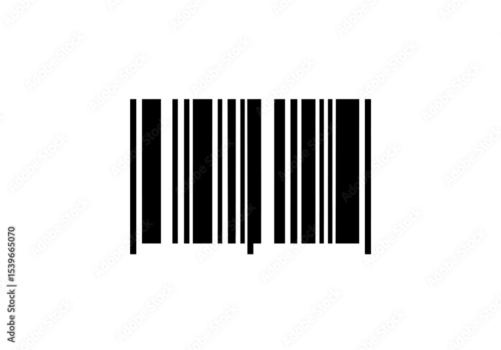 Black white barcode image showing vertical lines of varying widths Black white barcode image showing vertical lines of varying widths