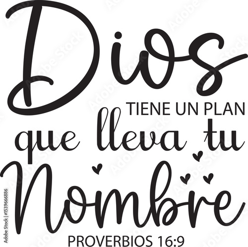 God Has a Plan Inspirational Scripture Art Featuring Proverbs 169