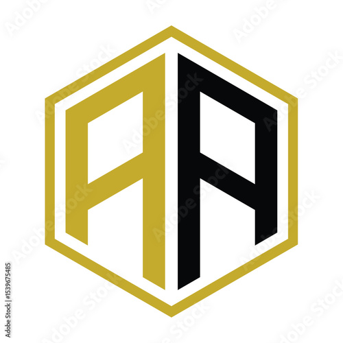 initial letter AA logo template