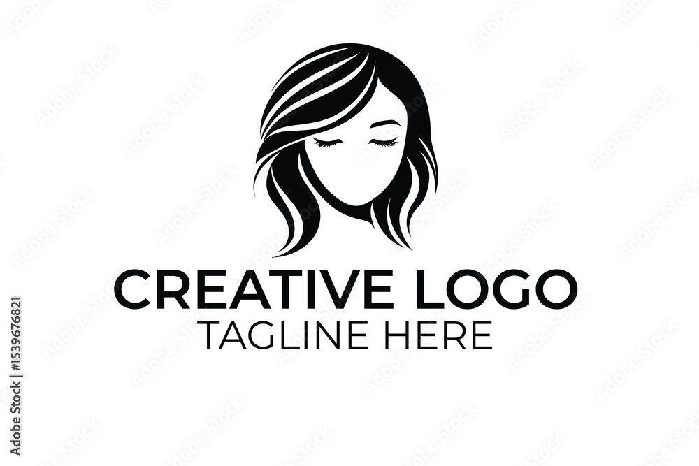 woman with a logo woman with a logo