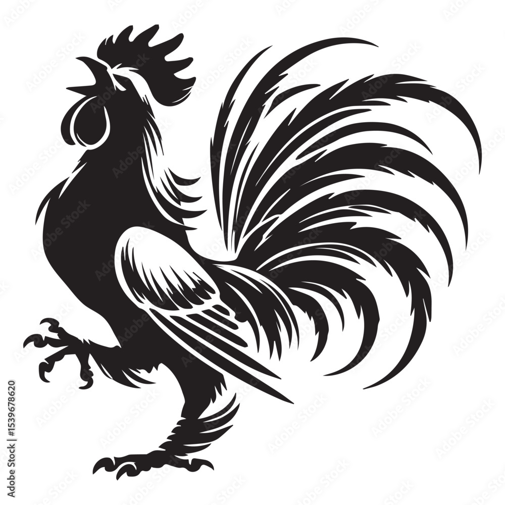 Fototapeta premium Hilarious Rooster Clipart for Animal Enthusiasts