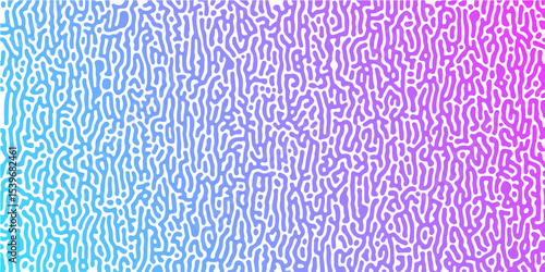 Abstract Turing organic wallpaper background. Linear design with biological shapes. Organic lines in Memphis. 260Turing reaction diffusion monochrome seamless pattern with chaotic motion.