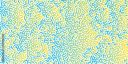 Abstract Turing organic wallpaper background. Linear design with biological shapes. Organic lines in Memphis. 260Turing reaction diffusion monochrome seamless pattern with chaotic motion.