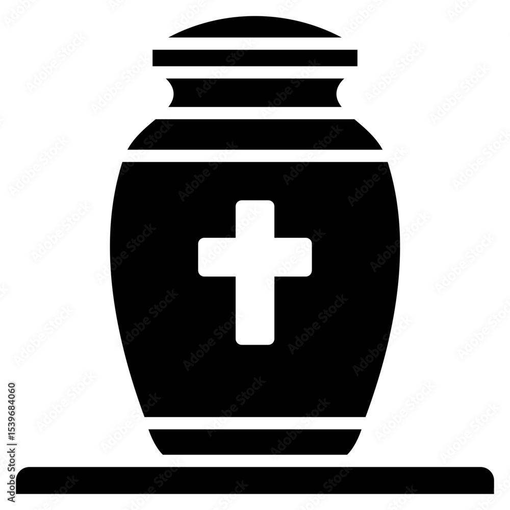 Obraz premium Urn glyph icon