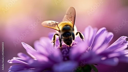 Bee in the Golden Moment