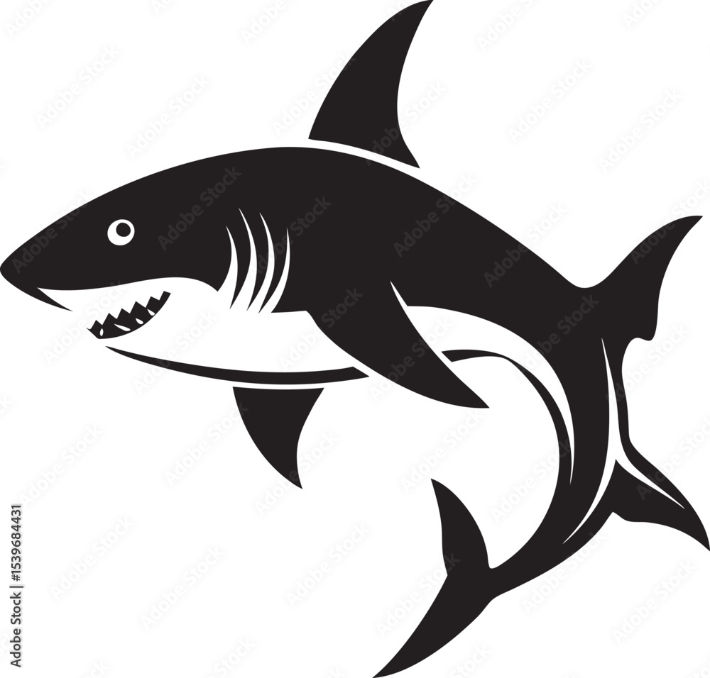 Obraz premium shark vector illustration