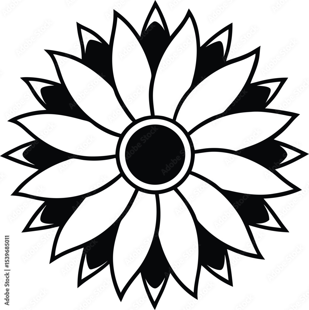 vector illustration of a Sunflower vector illustration of a Sunflower