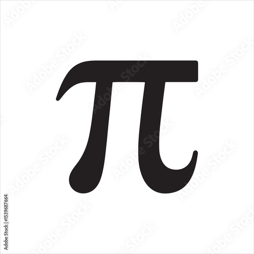 High resolution pi symbol vector graphic