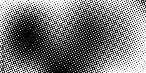 grunge Halftone white and black dots pattern and black gradient grunge texture background. Dotted line comic sport style vector illustration