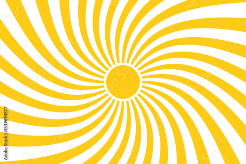 Vibrant yellow sunburst design evokes energy and positivity
