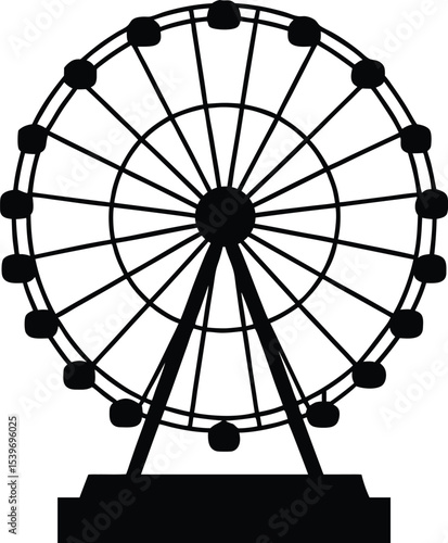 ferris wheel vector illustration, ferris wheel black silhouette vector illustration,ferris wheel graphic
