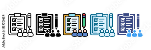Task Assignment Icon Set Multiple Style Collection