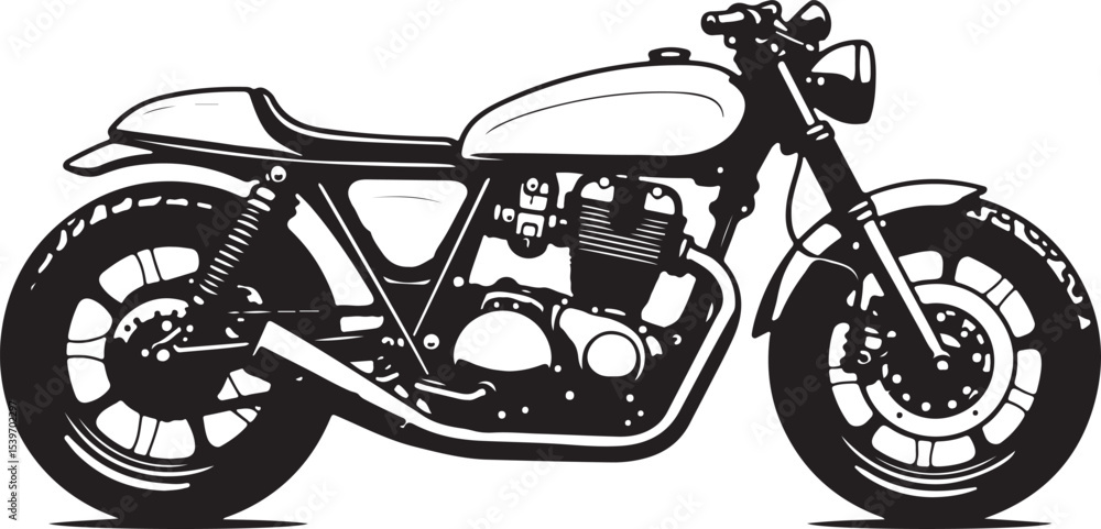 Naklejka premium motorcycle isolated on white background, motorcycle, bike, motorbike, motor, wheel, transport, chopper, transportation, engine, speed, chrome, biker, isolated, cycle, black, ride, wheels, sport, vehic