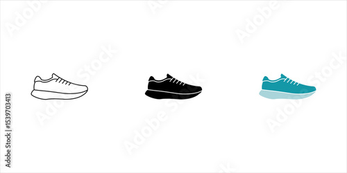 Shoe vector icon SET 