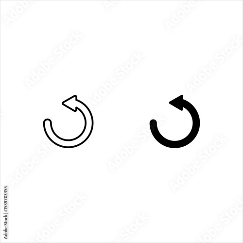 Undo Icon set. Back or Return Illustration on white background