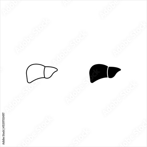 Human liver vector icon isolated on transparent background. Human liver icon with gallbladder flat vector icon for medical apps and websites design.