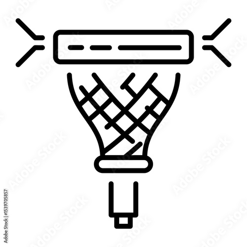 A line style icon showing gillnet
