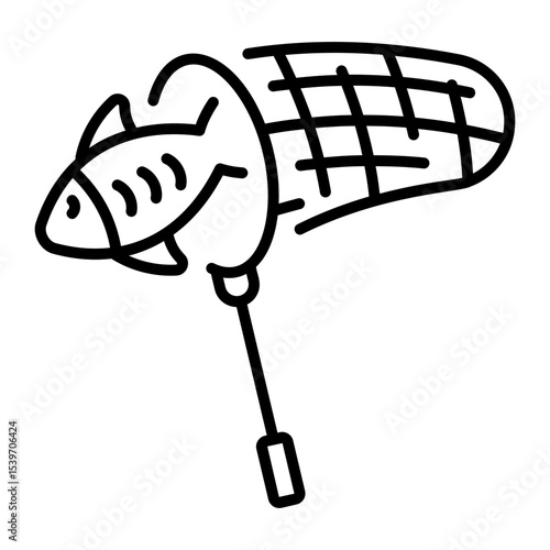 A line style icon showing net
