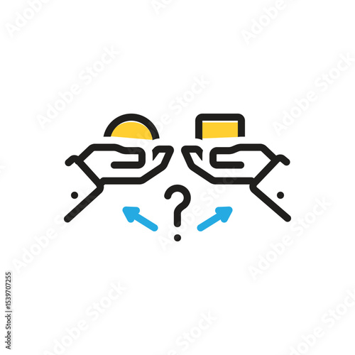 Multi color icon for alternative