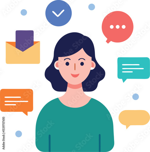 Woman Managing Client Communication With Voice Calls