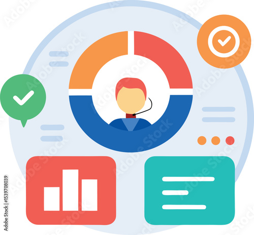 Customer Support Dashboard Interface Concept With Analytics