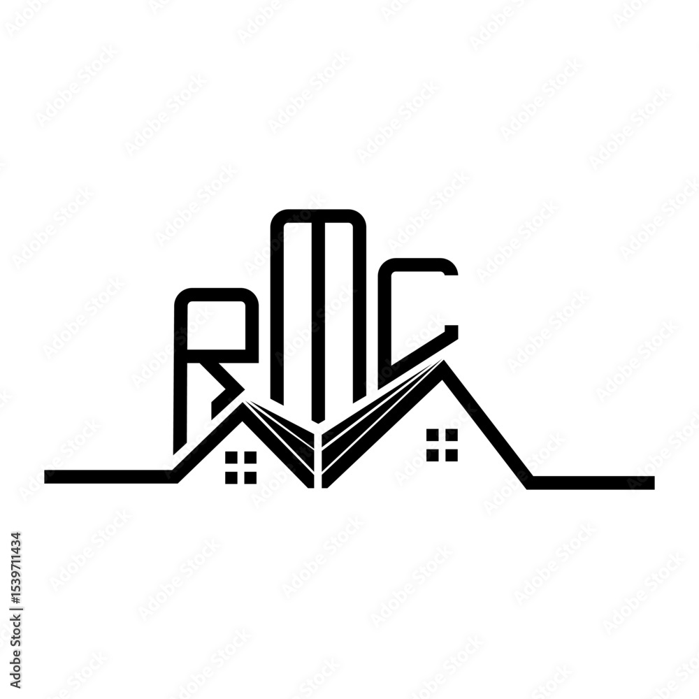 Obraz premium RML Real State logo design, RML simple and modern logo. RML luxurious alphabet design