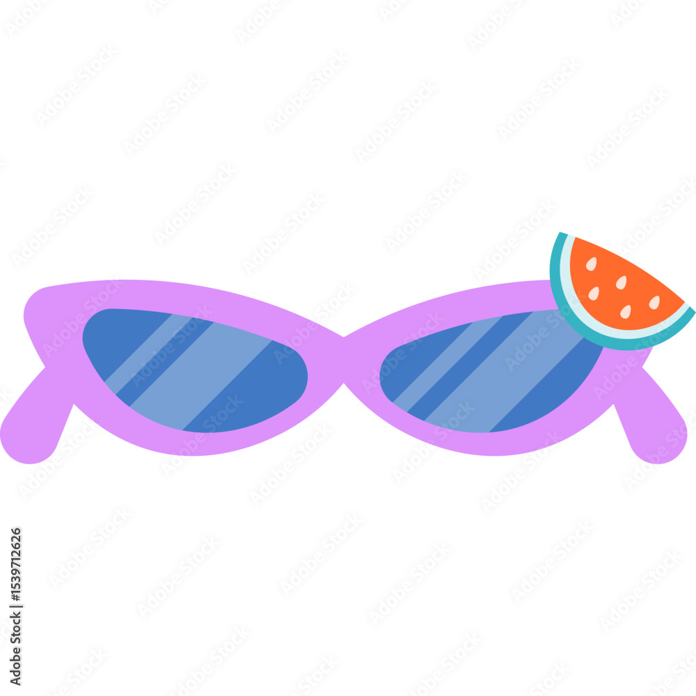 Fototapeta premium Summer Shape Sunglasses Illustration