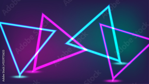 Colorful Neon Triangles Forming a Vibrant Abstract Background