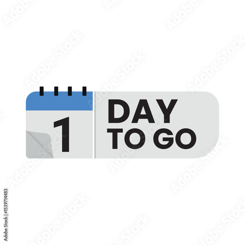 1 Day To Go Countdown Sticker Badge