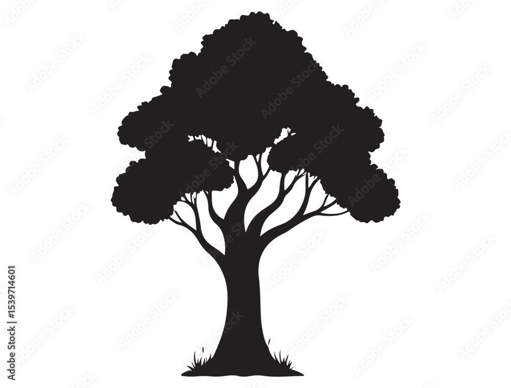 Fototapeta premium SIMPLE TREE SILHOUETTE