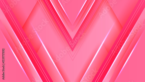 Abstract Pink Geometric Pattern with Diagonal Glowing Shapes