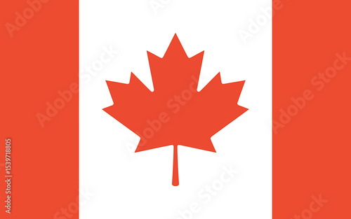 Digital Illustration of the Canadian Flag A Patriotism Graphic
