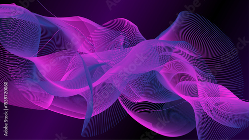 gradient blue and pink Abstract lineal shape background