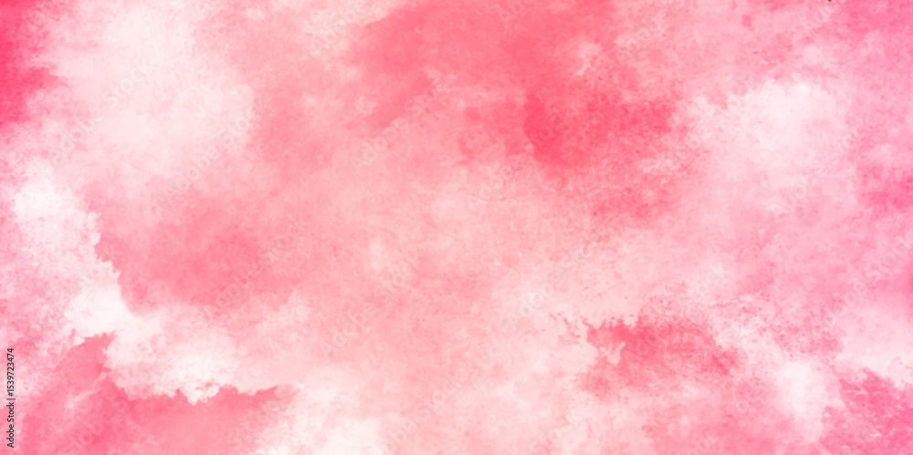 Fototapeta premium Beautiful watercolor art background. Pink and yellow shades aquarelle painted paper textured stain element for text design, Watercolor texture for cards, flyers, poster, banner background.
