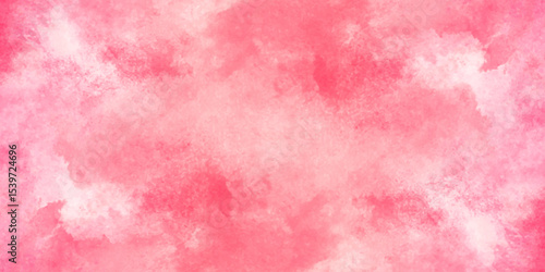 Beautiful watercolor art background. Pink and yellow shades aquarelle painted paper textured stain element for text design, Watercolor texture for cards, flyers, poster, banner background.