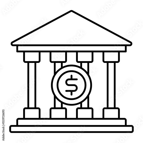 Bank outline icon