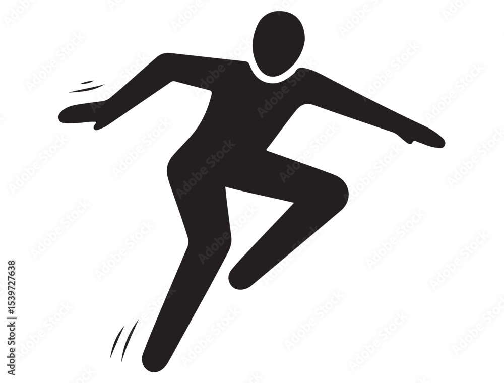 SLIPPERY ICON SILHOUETTE SLIPPERY ICON SILHOUETTE
