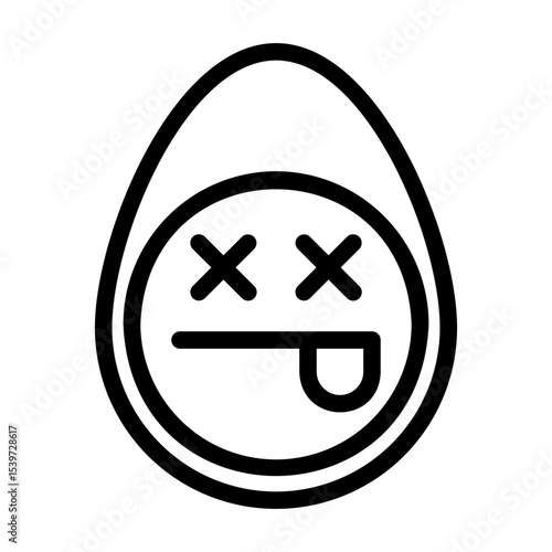 a collection of icons containing various egg-shaped expressions