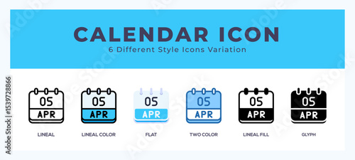 Calendar april icon vector for web. and mobile app