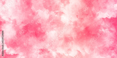Beautiful watercolor art background. Pink and yellow shades aquarelle painted paper textured stain element for text design, Watercolor texture for cards, flyers, poster, banner background.