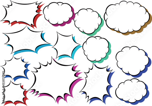 強調とモコモコのフキダシセット