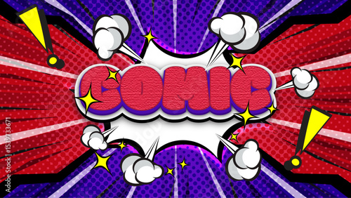Dynamic Pop Art Comic Design With Speech Bubble and Bright Colors